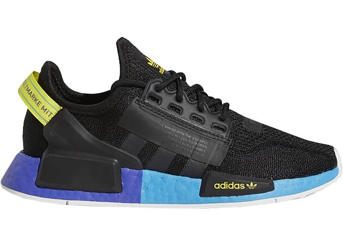 Adidas NMD R1 V2 Black Carbon Shock Yellow