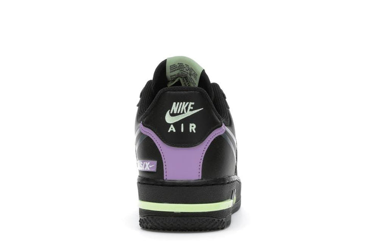 Nike Air Force 1 React Black Violet Star Barely Volt